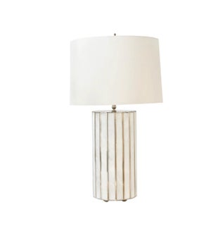 X-Large White Glass Faceted Lamp